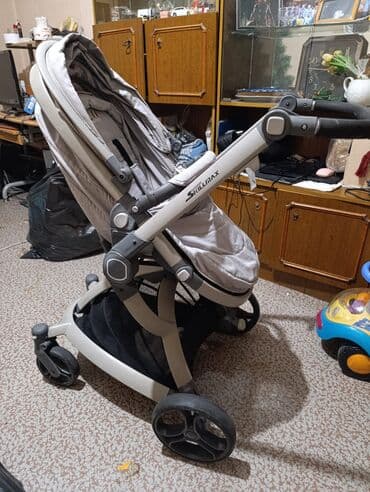 skillmax коляска страна производитель: Коляска, цвет - Серебристый, Б/у — 6