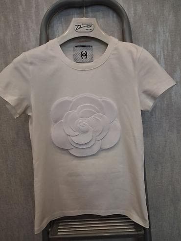 Футболка, Классическая модель, Италия, Chanel, Трикотаж, Новый, M