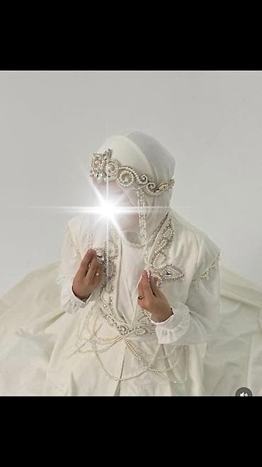 националь: Платье на кыз узатуу, S, Новый, цвет - Белый — 2