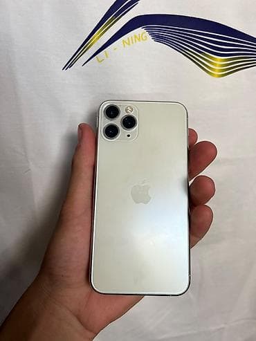 Техника жана электроника: IPhone 11 Pro, Колдонулган, 64 ГБ, Күмүш, Коргоочу айнек, Каптама, 100 % — 1
