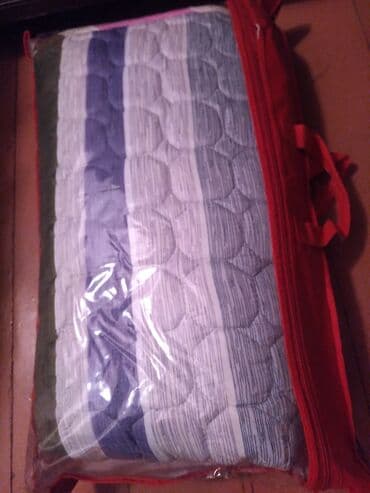 купить электроматрас: Стёганый наматрасник/тонкое одеяло с полосатым принтом, новый, в — 5