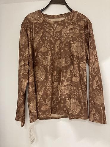 Лонгслив, цвет - Коричневый, Китай, XL, 2XL