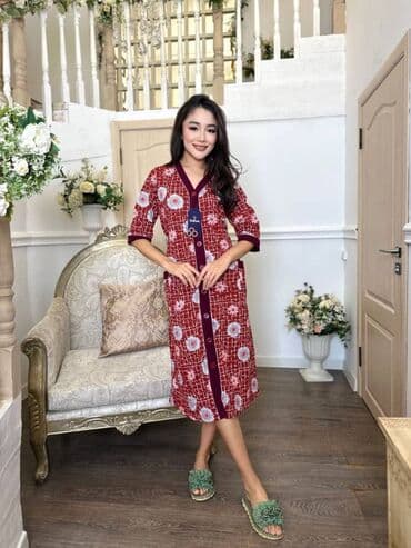 домашние халаты больших размеров: Халат, Хлопок, Узбекистанская, XS, 2XS, L — 2