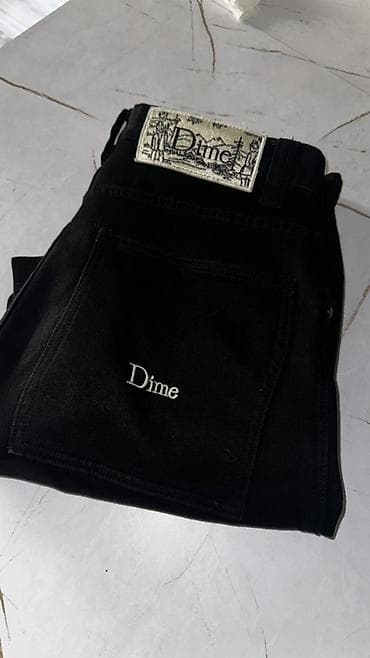 куртка zara: Джинсы Dime, размер 28. - Цвет: черный - Прямой свободный крой - — 2