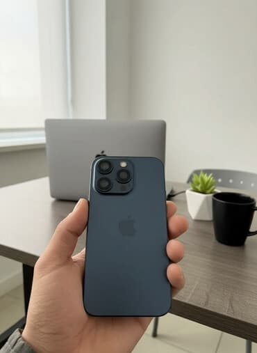 аккумуляторы для ноутбуков китай: IPhone 15 Pro, Blue Titanium, Защитное стекло — 1