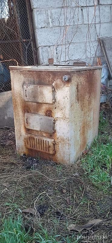 Твердотопливный котёл уют - Материал: сталь, корпус прямоугольный