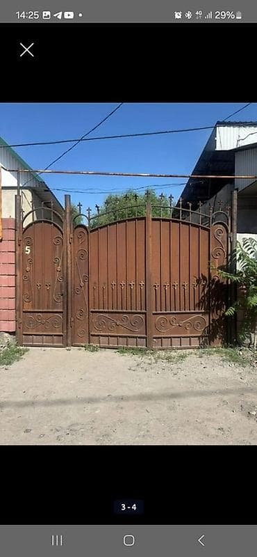 умные ворота: Кованые металлические ворота с калиткой - Материал: сталь — 2