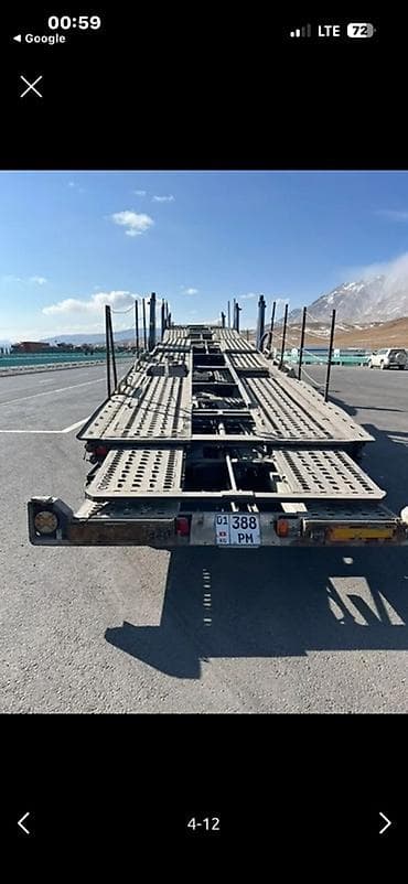 тент крыша: Прицеп, DAF, Сar carrier trailer, 9 т, Б/у — 2
