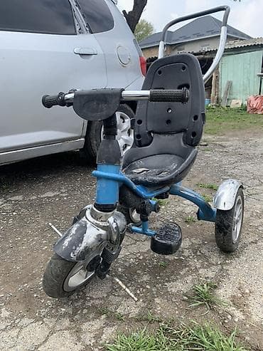 Детский трехколесный велосипед с родительской ручкой - Металлическая