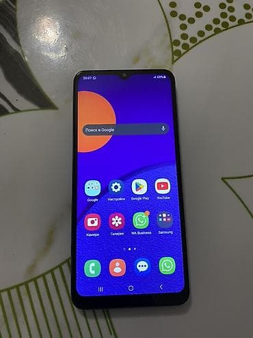 samsung f62: Samsung Galaxy M12, Б/у, 64 ГБ, цвет - Синий, 2 SIM — 1