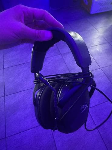 android мониторы: Проводные полноразмерные наушники, HyperX, Б/у, цвет - Серебристый — 1