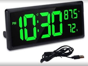 цифровые настенные часы: Современные LED-часы с большим дисплеем — идеальное решение для дома — 1