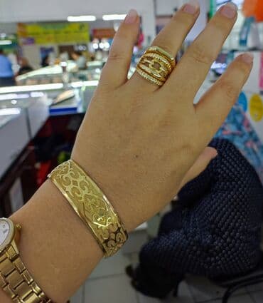 эксклюзивные свадебные пригласительные: Новая коллекция Италия Билерик+ кольцо Серебро напыление жёлтое — 1