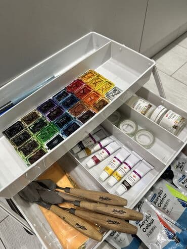 акварельные краски: Набор инструментов — 3