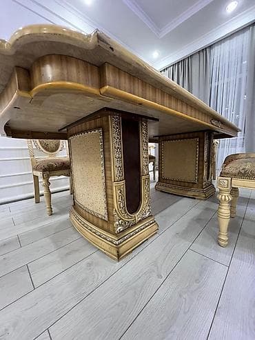 золотое: Стол и стул для зала, цвет - Золотой — 6