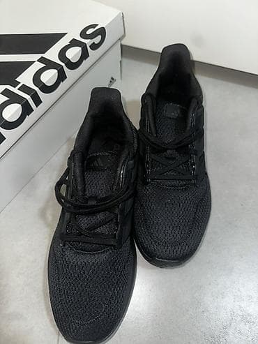 дешевые: Adidas Cloudfoam — мужские кроссовки, полностью черные, ни разу не — 2