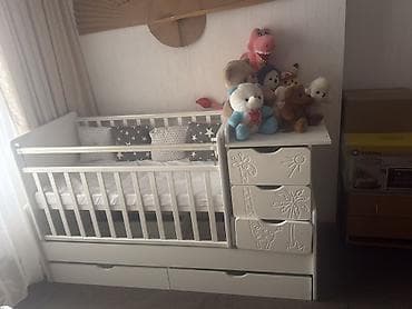 Детские односпальные кровати: Детская кровать трансформер, Б/у, Другой тип, цвет - Белый — 3