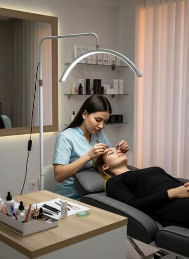 светильник для швейной машины: Напольная светодиодная дуговая лампа для бьюти‑мастеров - Световая — 1