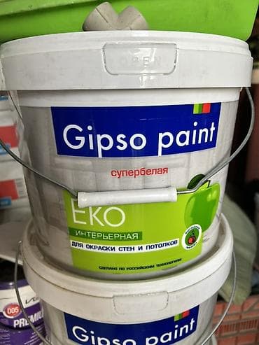 Клей: Краска интерьерная Gipso Paint EKO, супербелая. - Назначение: для — 1