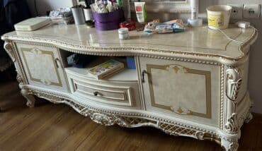 тумба под телевизор угловая купить: Гарнитур для зала, Б/у, МДФ — 3