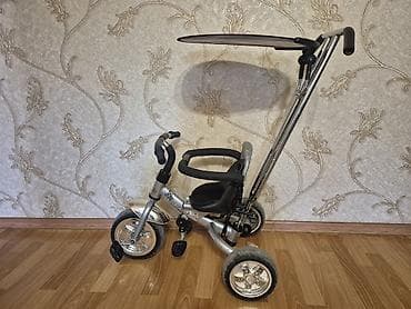 детский мотор: Детский велосипед, 3-колесный, 3 - 4 года, Для мальчика, Б/у — 6