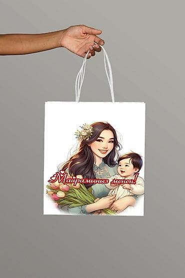 подарок маме на день рождения: Именные Подарочные пакеты с праздничными принтами. - Идеальны для — 3