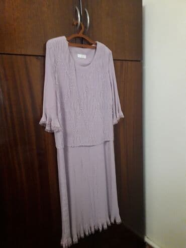 Повседневное платье, Турция, Осень-весна, Длинная модель, Шифон, Платье-комбинация, L