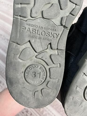 Детская обувь: Детские кроссовки Pablosky, размер 31 (маркировка на подошве). Сделано — 2