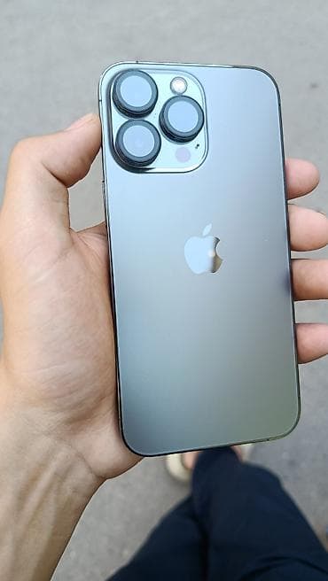 IPhone 13 Pro, Б/у, 256 ГБ, Графит, Защитное стекло, Кабель, 87 %