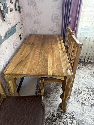 кухонная мебель талас: Кухонный стол и стул, цвет - Коричневый — 2