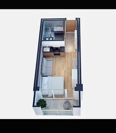 квартира а: 1 комната, 25 м², Индивидуалка, 3 этаж, Готовая ПСО (под самоотделку) — 9