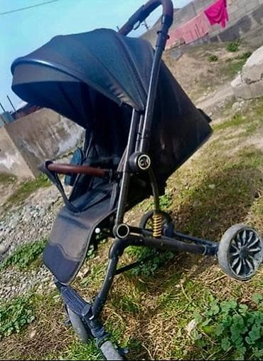 Коляска, Другой бренд, цвет - Черный, Б/у, Самовывоз — 3