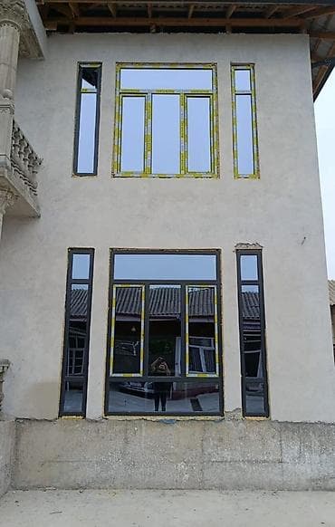 алюминиевый окна бу: Готовое алюминиевое окно, Тип окна: Панорамные, Декоративные особенности: Фрамуга, Новый, Бесплатная установка, Без рассрочки — 3