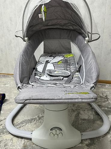 Полки, стеллажи: Детский шезлонг, Б/у, Электронная, Другой материал, цвет - Серый — 1