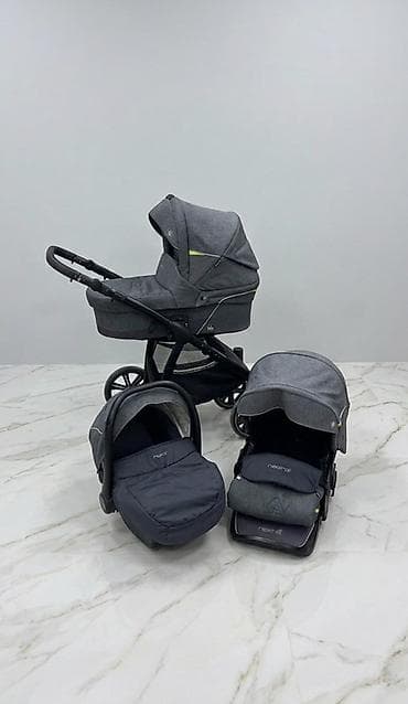 Детская Польская коляска модульная 3-в-1 (люлька + прогулочный блок +