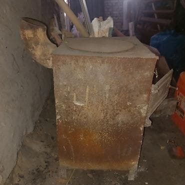 водяной тёплый пол: Металлическая дровяная печь-буржуйка с варочной конфоркой — 2
