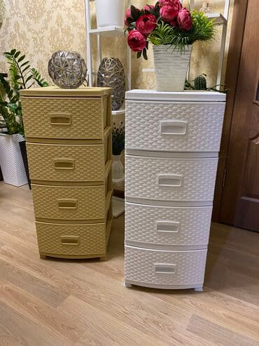 мебель для ванной размеры: Пластиковые комоды Производство:Россия высота 98 см ширина 38 см — 3