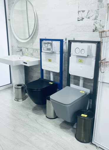 устанавливаем унитазы: Унитаз Подвесной(Инсталляция), Новый, Материал: Фарфор, Бесплатная установка — 1