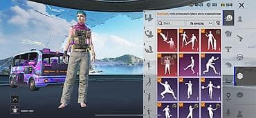 Аксессуарлар: Аккаунт PUBG Mobile с косметикой и ресурсами Содержимое: - Окраски — 8