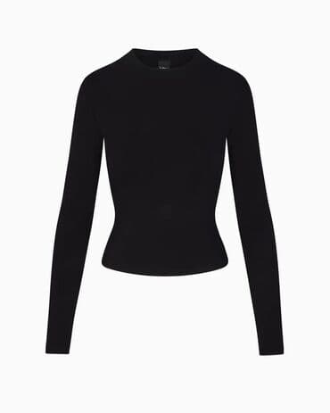 Базовый лонгслив с длинным рукавом и круглым вырезом. - Цвета