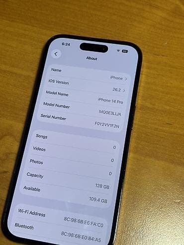 iphone 4: IPhone 14 Pro, 128 ГБ, Deep Purple, 83 % — 3
