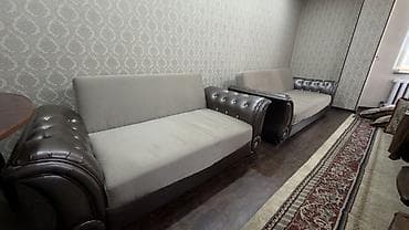 стильная мебель: Комплект мягкой мебели, Б/у, Самовывоз, цвет - Серый — 6