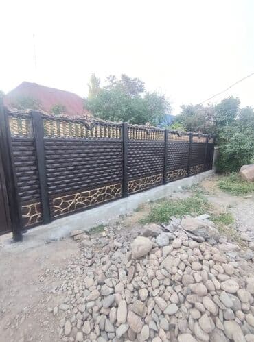 профнастил для забора: Железобетонная заборная плита, Длина: 2 м, Высота: 2 м, Толщина: 40 мм, Новый — 15