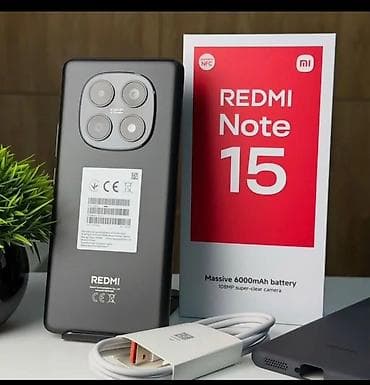 Redmi, Redmi Note 15, Б/у, 256 ГБ, цвет - Черный, 2 SIM