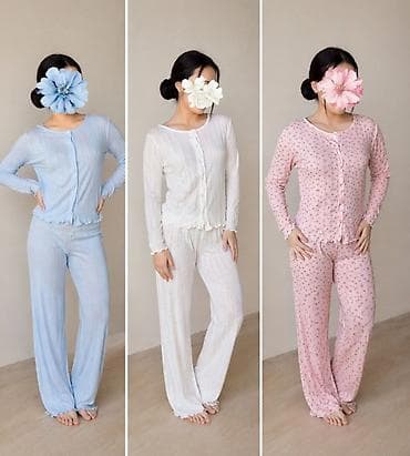 надом брюки: Женский домашний комплект (пижама) из мягкого трикотажа - Состав — 1