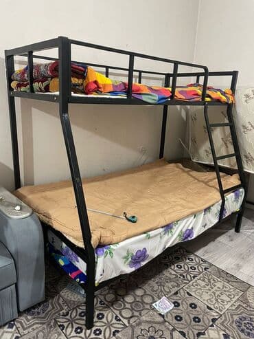 кровати двухъярусные металлические цена: Верх 80*120
Низ 120* 200
Состояние отличное — 4