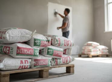 наполнитель бумажный: Шпаклевка "NUURIMEX" в мешках по 25 кг. Экологически чистый материал — 1