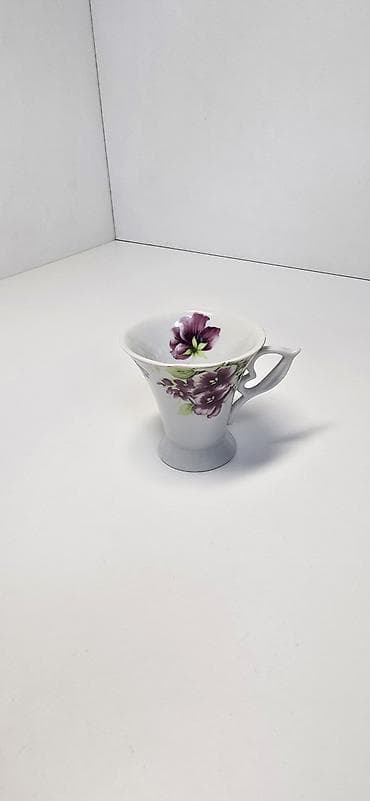 пш метр: Кофейная кружечка Чехословакия, фарфор в золоте, без сколов и — 1