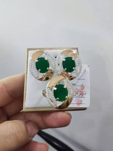 эксклюзивные свадебные пригласительные: Набор украшений, Проба 925, Женские, Новый — 1