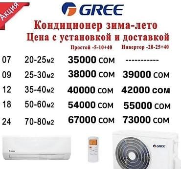 самсунг с 25 бишкек: Сплит системасы, Gree, 70-80 м², Инвертордук — 2